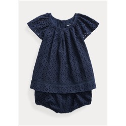 Baby Girl Eyelet Top & Bloomer Set