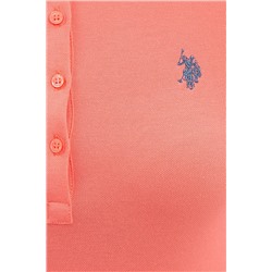 Kadın Nar Çiçeği Basic Polo Yaka Tişört