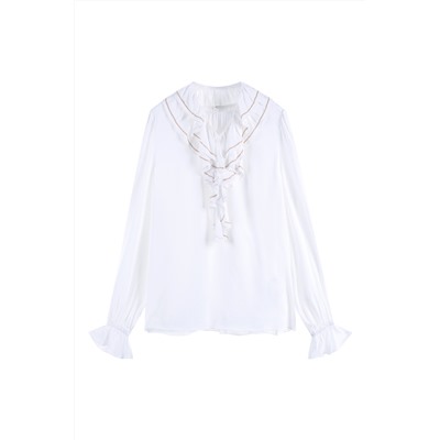 Blusa de seda Blanco