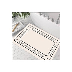eco concept Kaymaz Taban, Lavabo Önü Paspası, Banyo Paspası, Duşakabin Önü Paspas, Krem Paspas, bath37