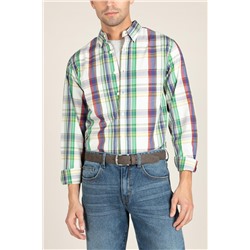 Camisa regular fit Crudo y verde