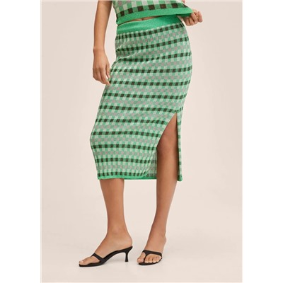 Falda punto lúrex -  Mujer | MANGO OUTLET Melilla