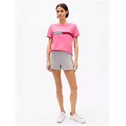 Embroidered Flag Stripe Logo T-Shirt
