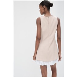 VESTIDO CORTO COMBINADO POPELÍN