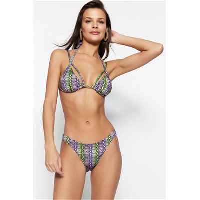 Trendyolmilla Yılan Desenli High Leg Bikini Altı TBESS23BA00223