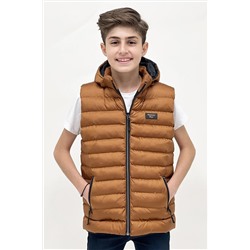 AHENGİM Erkek Çocuk Yelek Erkek Çocuk Kapüşonlu Şişme Yelek Ak215051 1-2-10000982