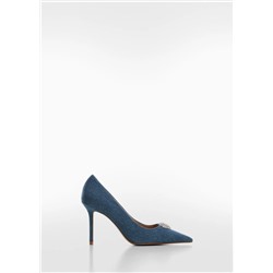 Zapato denim detalle strass