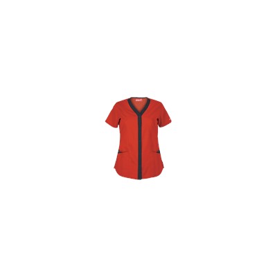Butter-Soft Scrubs by UA™ Snap Front Y-Neck Top
