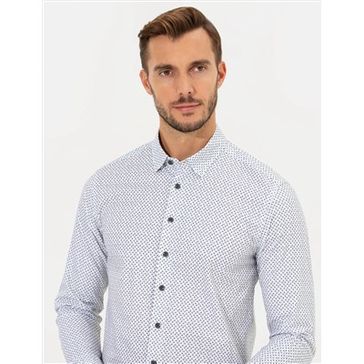 Yeşil Slim Fit Uzun Kollu Gömlek