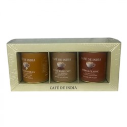 BHARAT BAZAR Coffee Set Indian Classic French Vanilla Nutty Hazzelnut Набор натурального кофе 150г