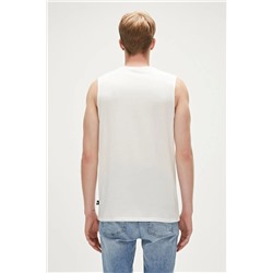Bad Bear, Monstera Tank-top Off-white Beyaz Desenli Erkek Atlet