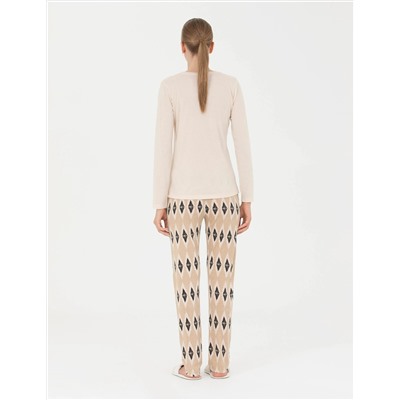 Bej Pijama Takımı
