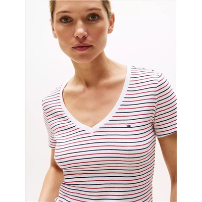 Stripe V-Neck Favorite T-Shirt
