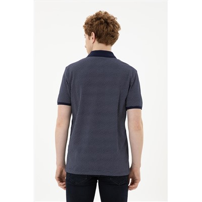 Erkek Regular Fit Polo Yaka Lacivert Tişört