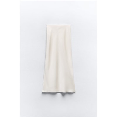 SATIN MIDI SKIRT