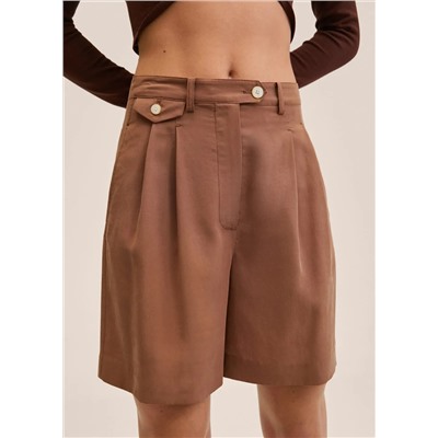 Bermudas lyocell botones -  Mujer | MANGO OUTLET Melilla