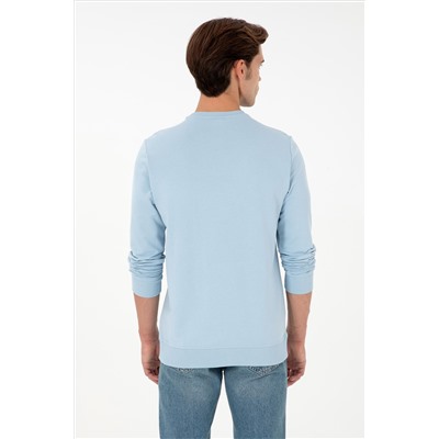 Erkek Açık Mavi Sweatshirt