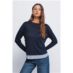 Camiseta combinada botones lateral