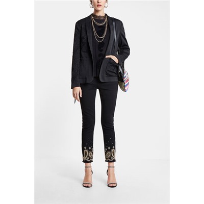 Blazer jaquard flecos