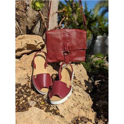 AB.Zapatos · 3202 · Granate+PELLE 17-06/2  SERPIENTE burdeos АКЦИЯ
