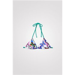 Top bikini floral reversible