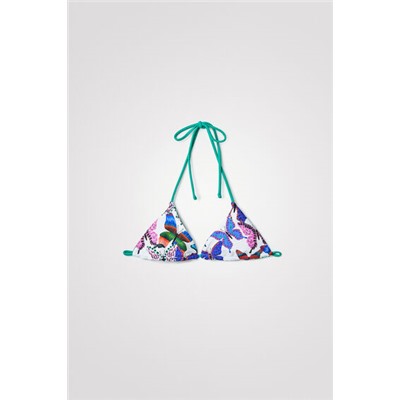 Top bikini floral reversible
