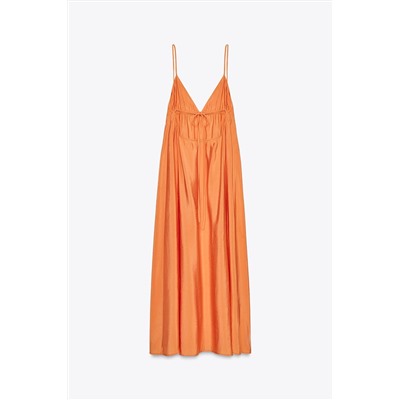 FLOWING STRAPPY MIDI DRESS