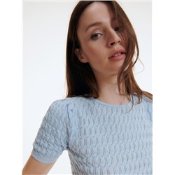 Bluse mit Lochstickerei