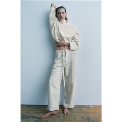 ZW COLLECTION STRAIGHT-LEG MID-RISE JEANS