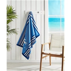 LACOSTE HOME Oki Striped Cotton Beach Towel