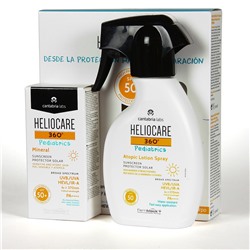 Heliocare 360 Pediatrics PACK Mineral SPF 50+ 50 ml + Heliocare 360º Pediatrics Atopic Loción Spray SPF 50 250 ml