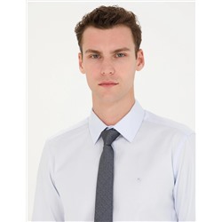 Açık Mavi Slim Fit Uzun Kollu Basic Gömlek