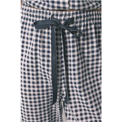 Pijama camisero largo 100% algodón vichy