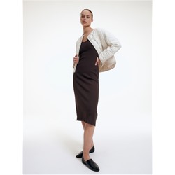 Strickkleid mit Gestreifter Struktur