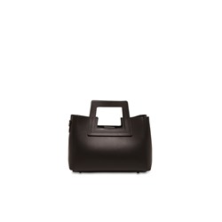 Bolso de piel y neceser Jini Negro
