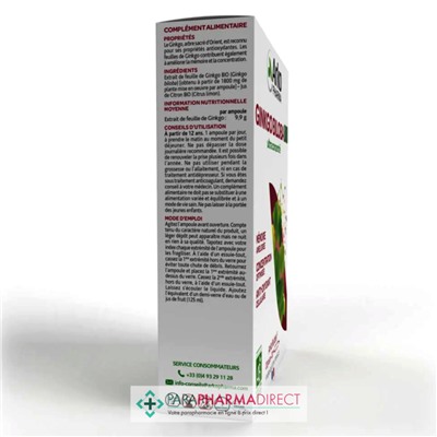 ArkoPharma ArkoFluides - Ginkgo Biloba BIO 20 ampoules