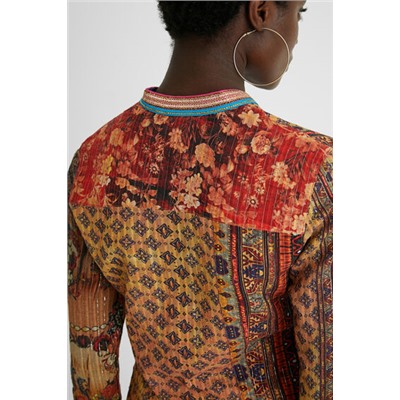 Camisa étnica cuello pico