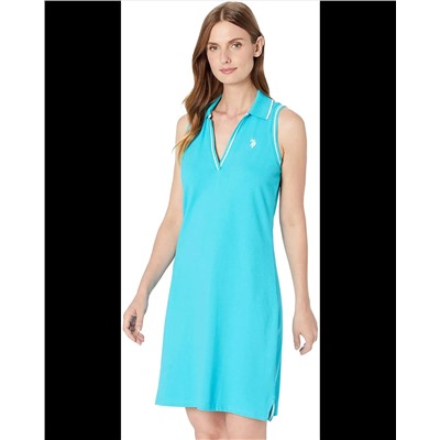 U.S. POLO ASSN.  Sleeveless Split-Neck Polo Dress