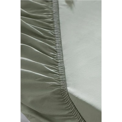 Manon King Size Plus %100 Pamuk Ranforce Lastikli Çarşaf - Yeşil