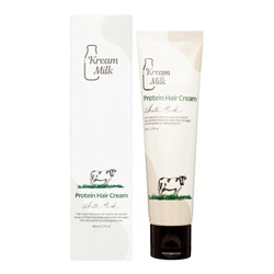 Kream Milk Protein Hair Cream White Musk Крем для волос с экстрактами молочного протеина, козьего молока и ароматом белого мускуса 80мл