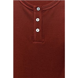 RIBBED T-SHIRT WITH BUTTONS