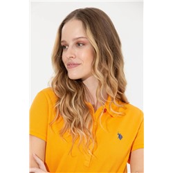 Kadın Sarı Basic Polo Yaka Tişört