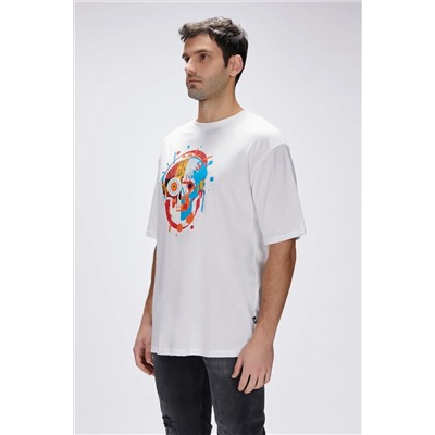 Bad Bear, Sten Beyaz Erkek Oversize Tişört