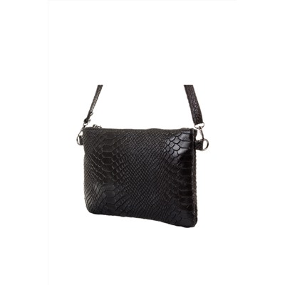 Bandolera de piel Negro
