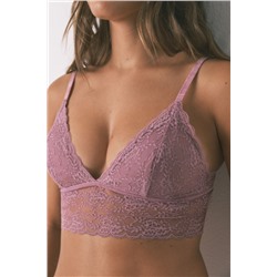 Bralette triangular LOVELY encaje rosa