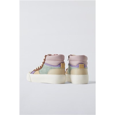 MULTICOLOURED HIGH-TOP SNEAKERS
