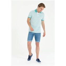 Erkek Mint Polo Yaka Tişört