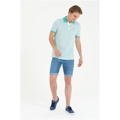 Erkek Mint Polo Yaka Tişört