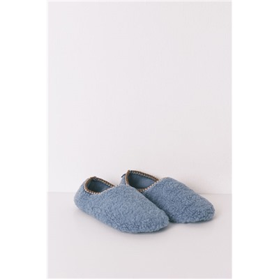 Zapatillas casa borreguito azul