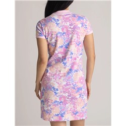 WATER FLORAL PRINTED POLO DRESS